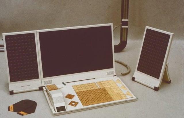 A strange retro-futuristic computer that looks like yesterday's idea of tomorrow